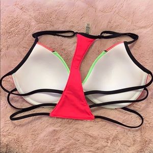 PINK Victoria's Secret Swim - PINK Victoria Secret pink & green bikini top PINK Victoria's Secret Swim - PINK Victoria Secret pink & green bikini top